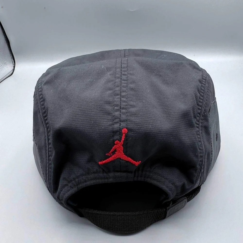 Air Jordan 5‎ Panel Hat Men Black Embroidered Jumpman Strap Back Cap